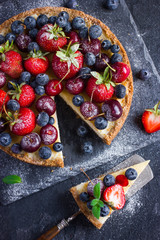 cheesecake with fresh summer berries