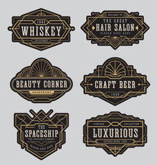 Vintage frame label design. Suitable for Whiskey and Wine label, Restaurant banner, Beer label, Beauty salon. Vector illustration