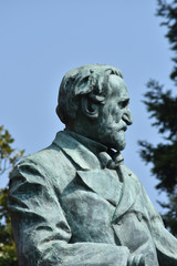 Obraz premium Giuseppe Verdi Statue in Busseto, Parma, Italy