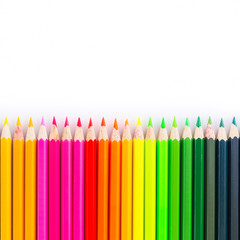 Colorful wooden crayon