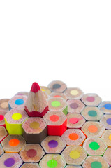 stacked wooden pencil.