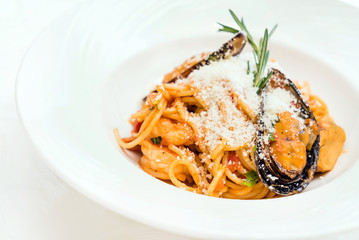 pasta with mussels