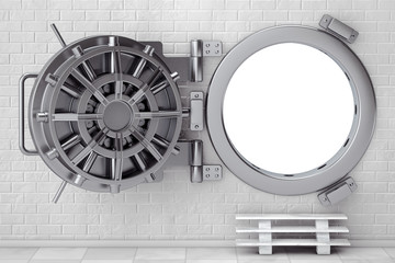 Metallic Bank Vault Door. 3d Rendering