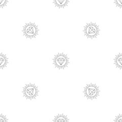 Diamonds Icons set, design element, symbol of the success of wealth and fame, seamless pattern of diamonds that can be propagated to an unlimited number of times.