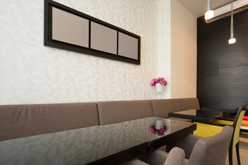 Elegant hotel cafe interior