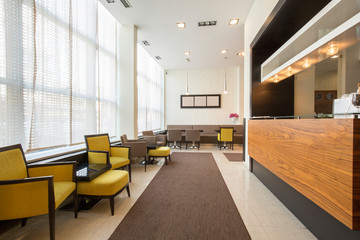 Elegant hotel cafe interior