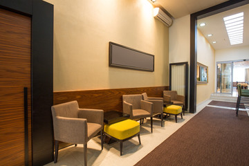 Modern luxury hotel corridor