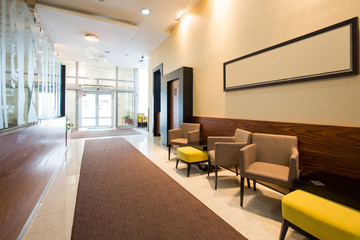 Modern luxury hotel corridor