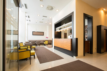 Elegant hotel cafe interior