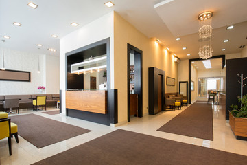 Elegant hotel cafe interior