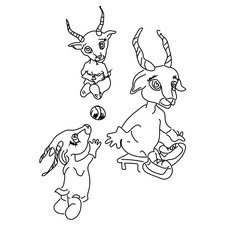 Silhouette antelope kind