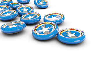Flag of northern mariana islands, round buttons