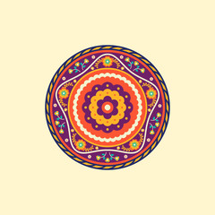 Colorful mandala. Decorative round ornaments. 