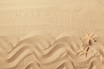 closeup of sand pattern of a beach