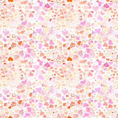 watercolor abstract background, hearts, seamless pattern