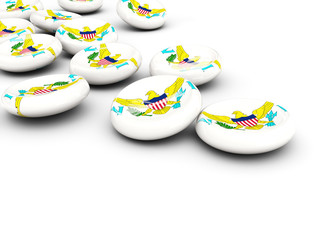 Fototapeta na wymiar Flag of virgin islands us, round buttons