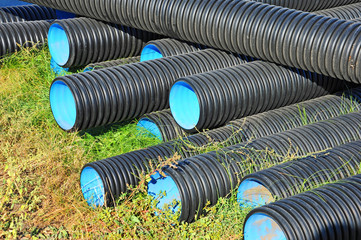 Stacked PVC pipe