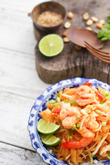 Asian Rice Noodle with Shrimp, PAD THAI