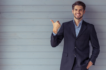 Handsome young businessman