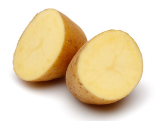 Fototapeta Potato group and half potato obraz