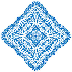 Beautiful blue mandala.