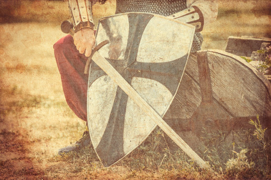 warrior with sword and shield