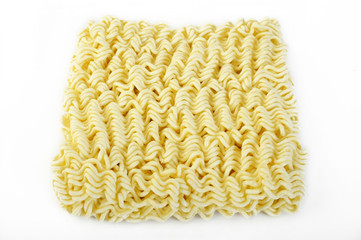 instant noodles isolated on white background
