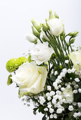 Close up of white roses