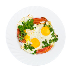 two fried eggs