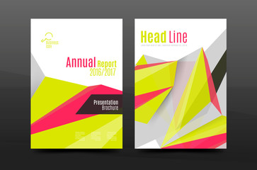 3d abstract geometric shapes. Modern minimal composition. Business annual report cover design.