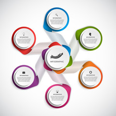 Abstract options infographics template.