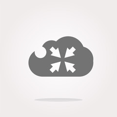 abstract cloud icon. full screen upload button. Load symbol. Round button . Vector illustration