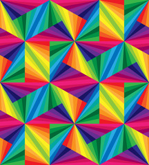Vector Illustration. Seamless Rainbow Stripes. Polygonal  Pattern. Rainbow Geometric Abstract Background. Suitable for textile, fabric and packaging
