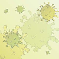 Close up of a bacteria from flu virus