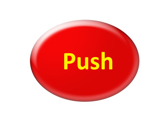 Ein roter Push Knopf
