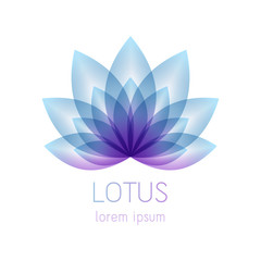 Beautiful lotus flower symbol. - obrazy, fototapety, plakaty