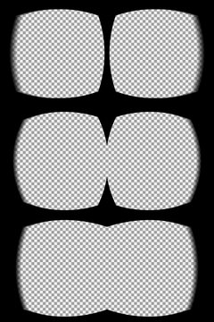 Three vr helmet overlays