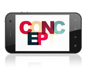 Advertising concept: Smartphone with Concept on  display