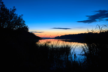 Late Sunset on the Daugava River