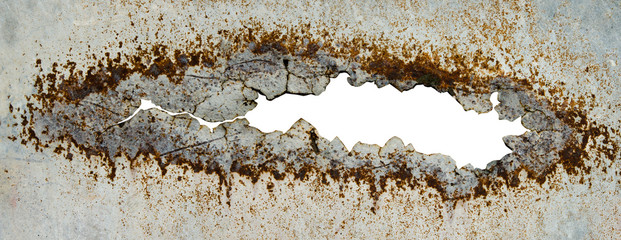 Cracks of old zinc