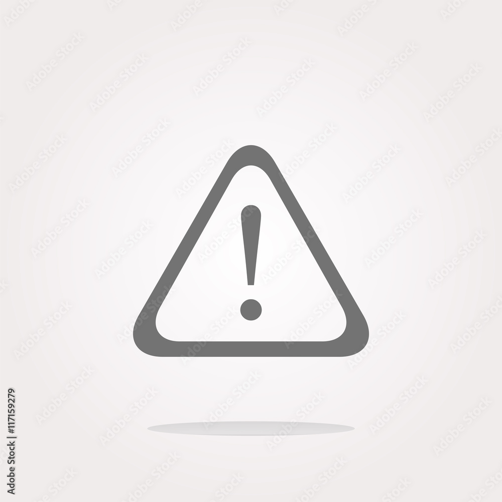Aufkleber attention sign icon. exclamation mark. hazard warning symbol. modern ui website button . vector illu