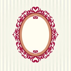 Oval vintage frame