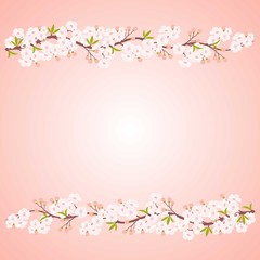 Plakat branches with cherry blossoms