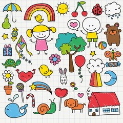 Cute childrens drawing 