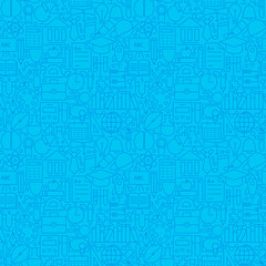 Line Science Education Blue Tile Pattern