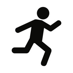 Fototapeta na wymiar person running silhouette icon