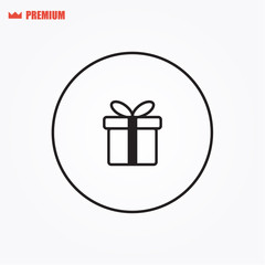 Rounded vector gift icon