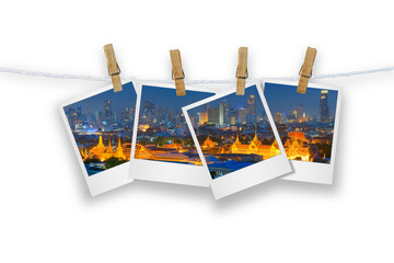 Blank photo frame isolated.