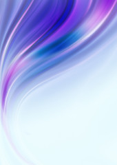 Abstract blue background from falling waves pink and purple shades
