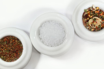 Spices, herbs and salt